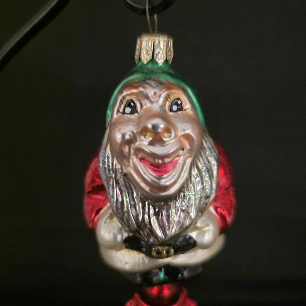 Christopher Radko Hi Ho Dwarf Snow White Disney Glass Ornament Poland VTG